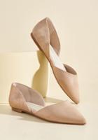  Miss Fancy Prance Vegan Flat In Rose Gold & Beige In 6.5