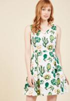  Dashing Darling A-line Dress In Succulents In M