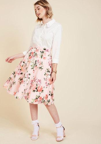  Bugle Joy Skirt In Pink Blossoms In L