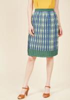  Just My Typist Pleated Skirt In Sea In Xs