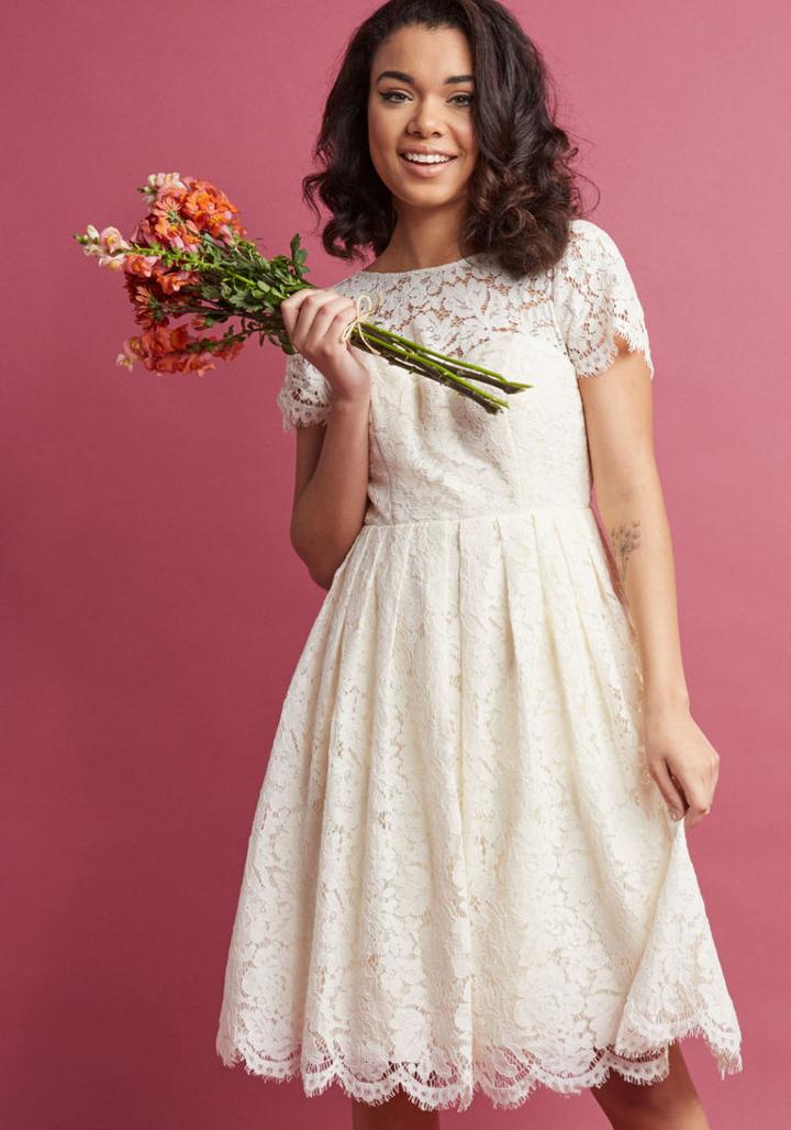 Jennyyoo Jenny Yoo Wear And Wow Fit And Flare Dress In Ivory In 6