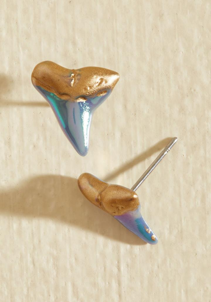 Modcloth Great Bite Shark Earrings