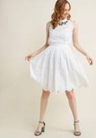 Modcloth Eyelet In The Sun A-line Skirt In Xl