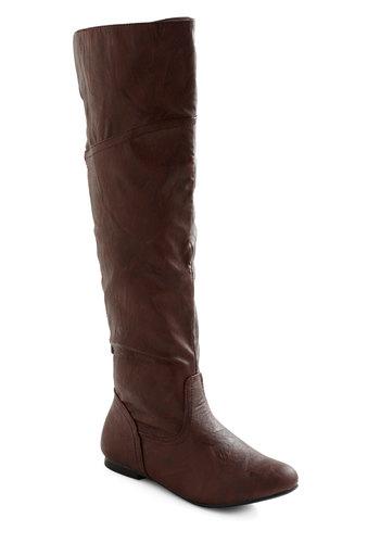 Modcloth Get Stitched Quick Boot In Brown