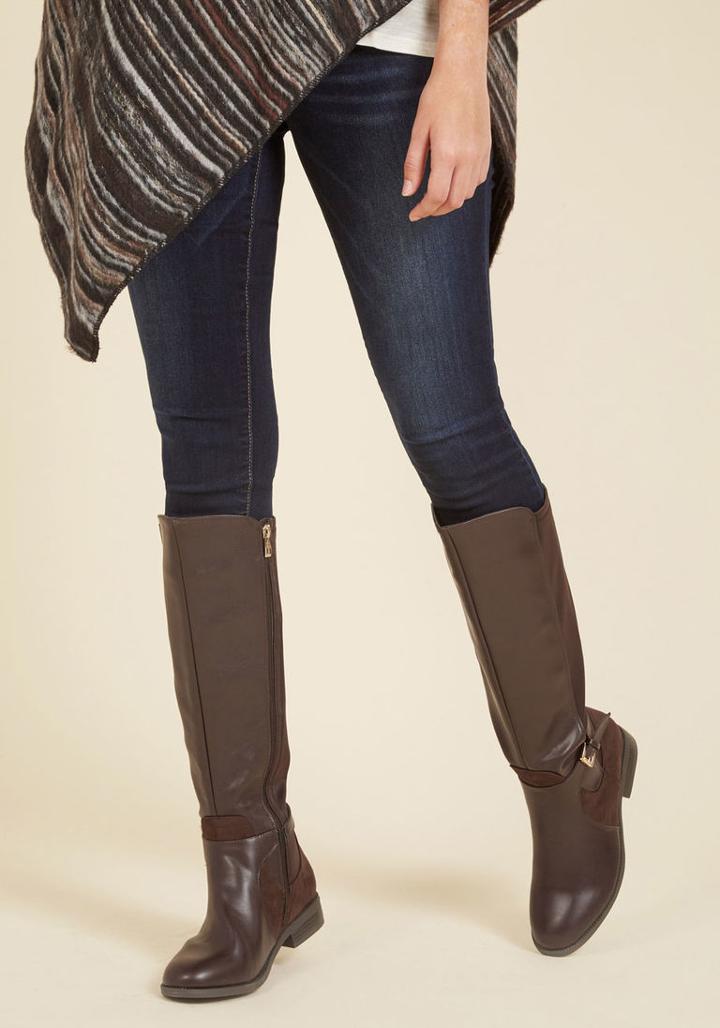 Modcloth Ride Off The Bat Boot - Wide Calf
