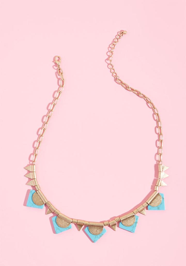 Modcloth Dreamy Gleam Geometric Necklace