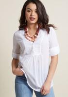 Modcloth Back Road Ramble Tunic In White In S