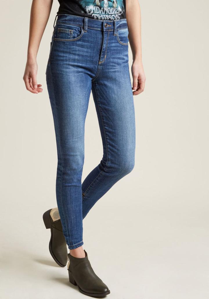 Modcloth Zip It Skinny Jeans In 1