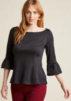 Modcloth Swingy Knit Top With Bell Sleeves In 1x
