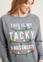 Modcloth Holiday Proclamation Graphic Sweatshirt In Xl