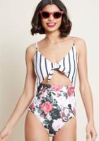 Highdivebymodcloth Daylight Dip One-piece Swimsuit In Print Mix In Xs