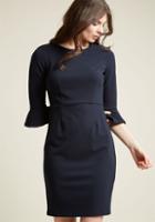 Modcloth Royal Palette Sheath Dress In Navy In 10