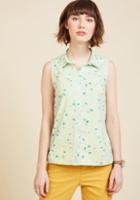 Modcloth Keep Up The Kindness Sleeveless Top In Mint
