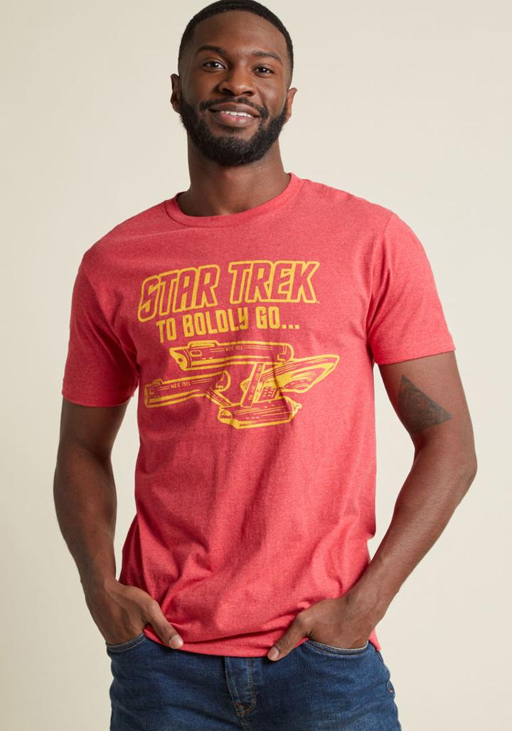 Modcloth Stylish Enterprise Men's Graphic Tee In Xl