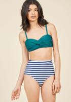 Mix And Match Moxie Twisted Swimsuit Top In Teal In L