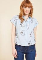  Purr Intentions Button-up Top In M