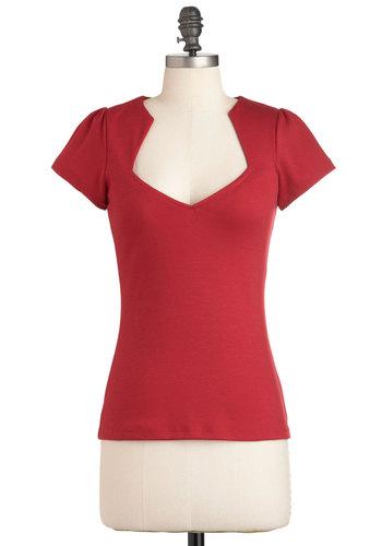 Rocksteadysteadyclothingin Ooh La La Lady Top In Cherry