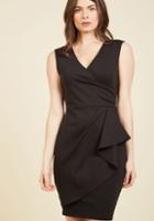 Modcloth Public Speaking Highly Of You Sheath Dress In Black