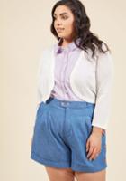 Modcloth Pointelle Belle Cardigan In White
