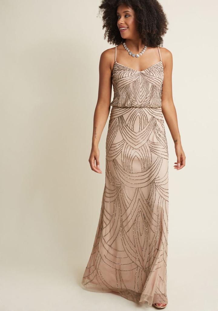 Adriannapapell Adrianna Papell Romantic Reverie Maxi Dress In 10