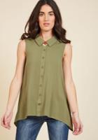  Supported Scientist Sleeveless Top In Thyme In 1x