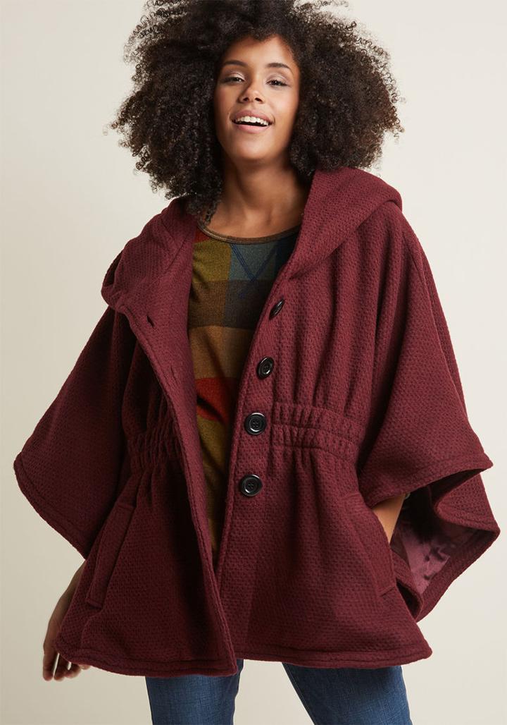 Stevemadden Hood If I Could Cape In Merlot In S