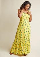 Modcloth Inclined To Impress Maxi Dress In Blossoms In L