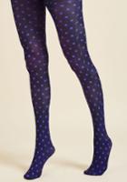  Give It All You Dot Tights In Black & Purple In M/l