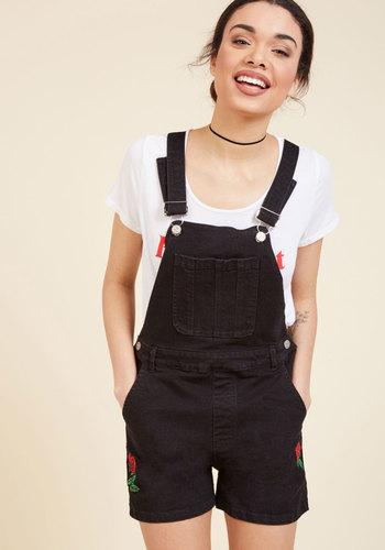  Shortalls And Sweet Denim Romper In L