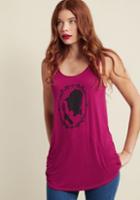 Modcloth Mystery And Misses Graphic Tank Top