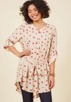  Day For Night Tunic In Beige Blooms In 4x