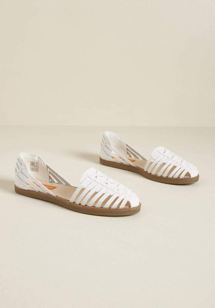 Rocketdog Walkin' Wonderland Woven Flat In White In 6.5