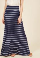  Days Of Fold Maxi Skirt In Striped Navy In 2x