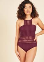 Modcloth Just Meshing Around One-piece Swimsuit