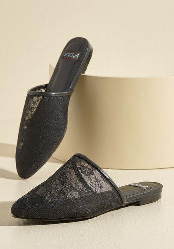  I'm On Your Slide Lace Flat In 6