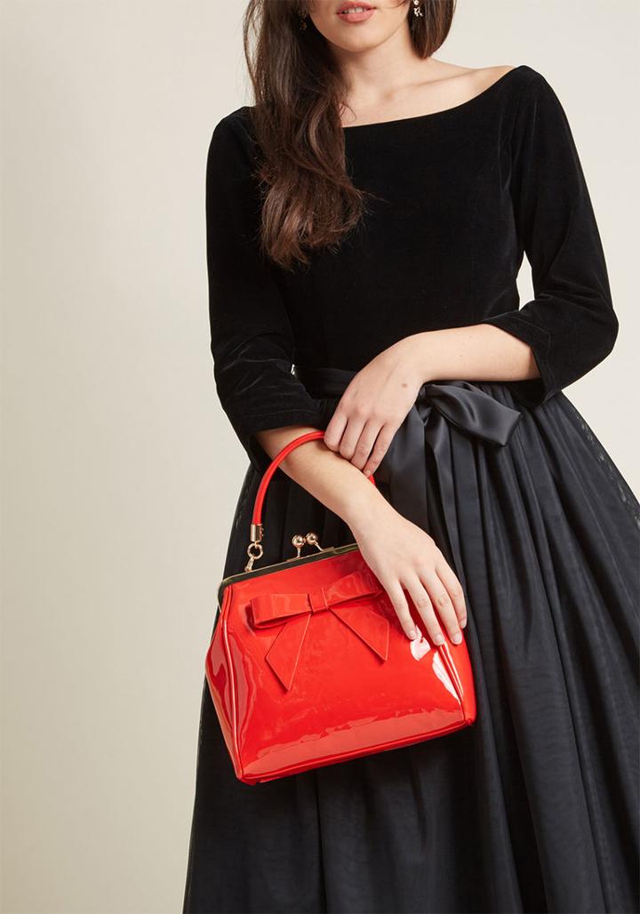 Banned Banned High-shine Profile Bag In Red