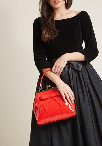 Banned Banned High-shine Profile Bag In Red