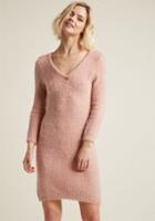 Jackbybbdakota Fuzzy Feeling Sweater Dress In Pink In Xs
