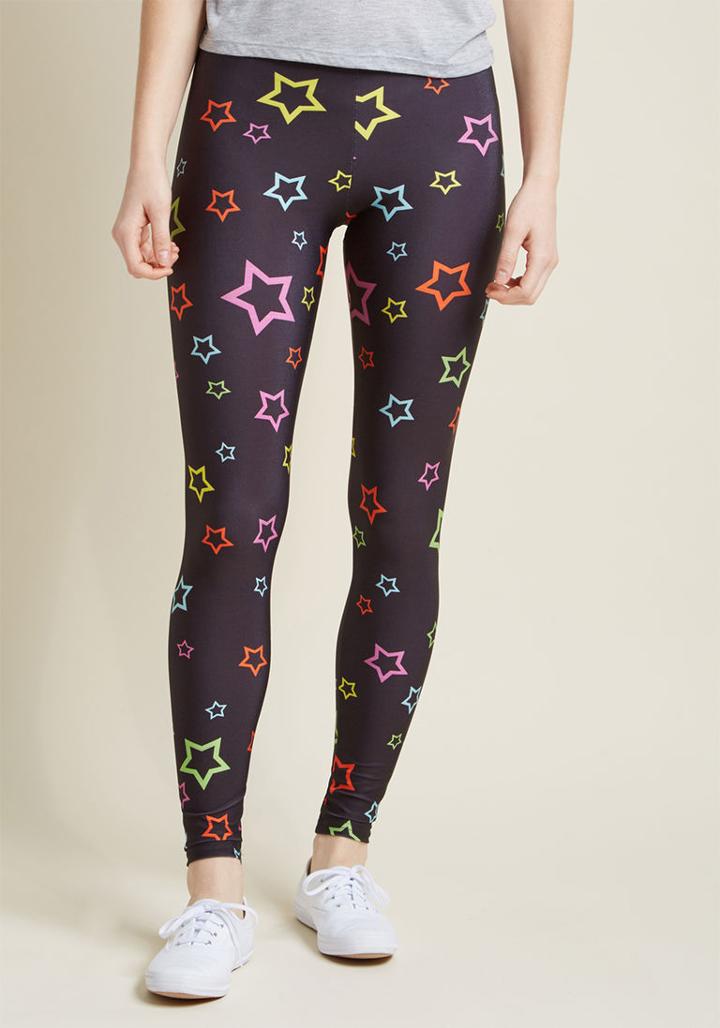 Modcloth Starry Bright Leggings In S/m