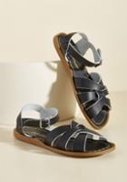 Saltwatersandals Salt Water Leather Sandal In Black In 4 Uk