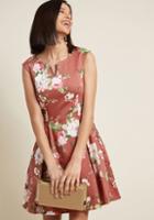 Modcloth Especially Dandy A-line Dress In Mauve In 2x