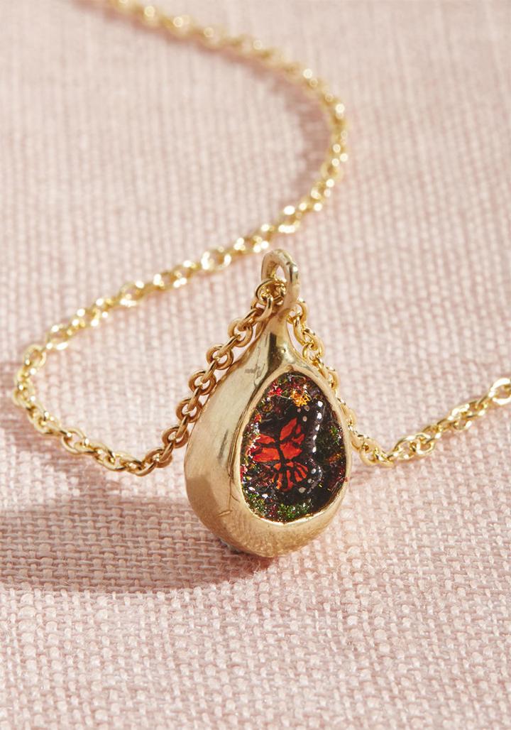 Modcloth Eco Elation 3d Printed Necklace