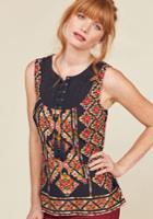  A Conversation Masterpiece Sleeveless Top In Xs