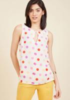  Kissed With Twists Sleeveless Top In Confetti In M