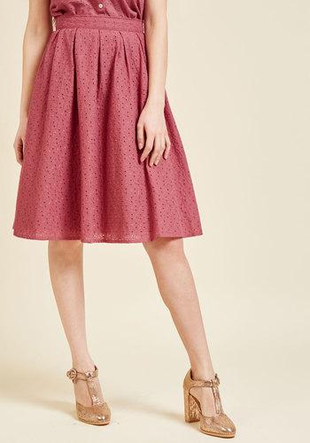  Eyelet Excitement Midi Skirt In 4x