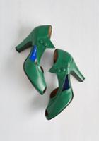 Remixvintagefootwear D'orsay At The D'orsay Heel In Emerald