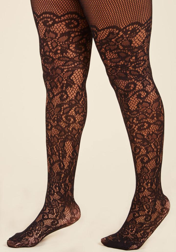 Intricately Exquisite Tights - Extended Size In Plus