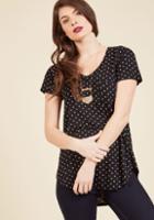 Modcloth Packing Preserves Top In Black Dots