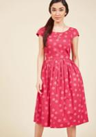  Unmatched Panache Midi Dress In Dotted Magenta In Xs