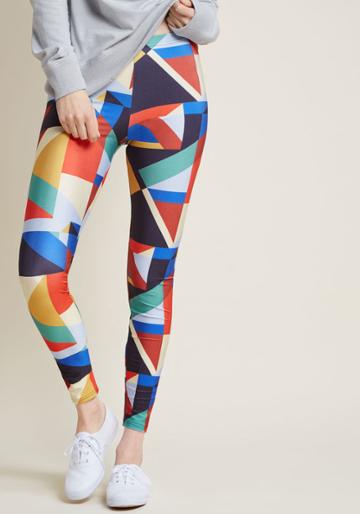 Modcloth Kaleidoscopic Topic Leggings In 1x